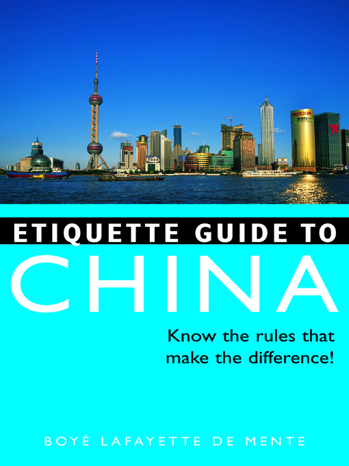 Title details for Etiquette Guide to China by Boye Lafayette De Mente - Wait list